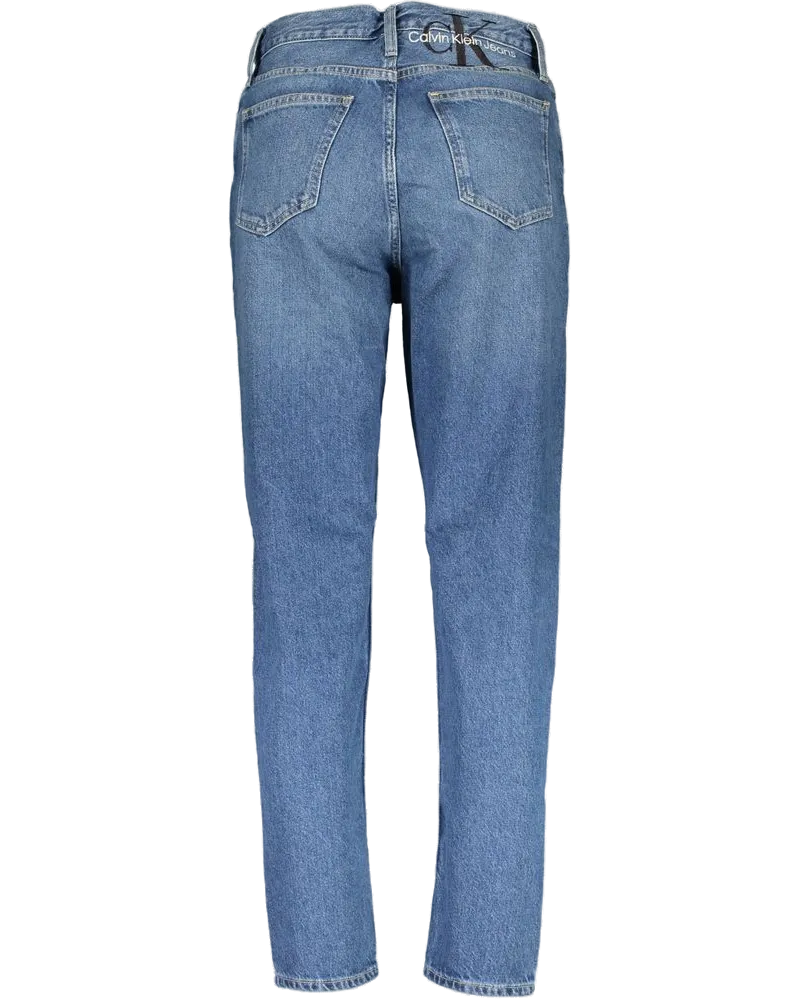 Calvin Klein High-Waist Cotton Jeans — Blue Blue