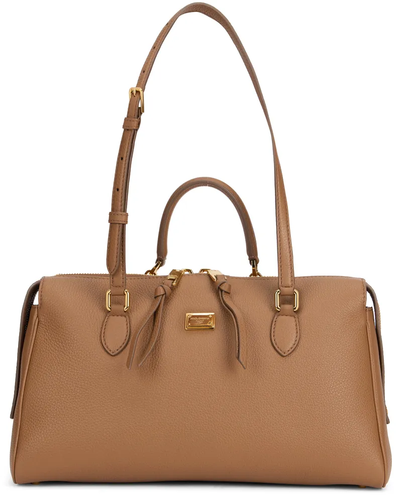 Dolce & Gabbana Women's Leather Tote Bag Caramel Calfskin Caramel
