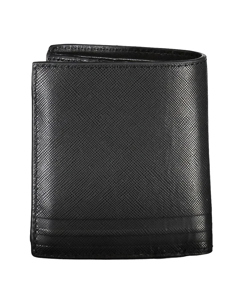 Tommy Hilfiger Saffiano Leather Wallet — Black Black