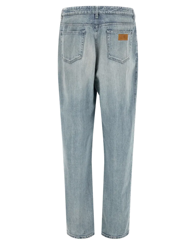 Maison Margiela Men's Blue Cotton Straight-Leg Jeans Clothing Blue