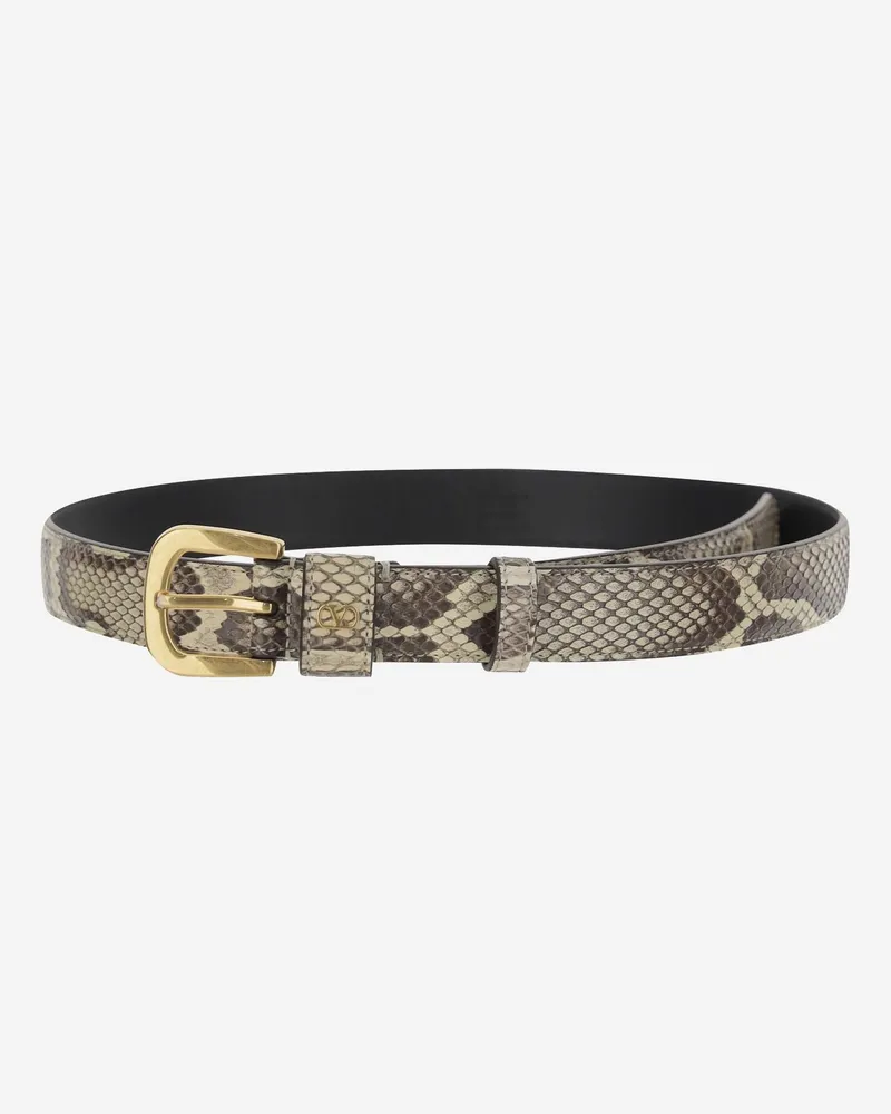 Valentino Garavani Women's Python Leather Belt Multicolor