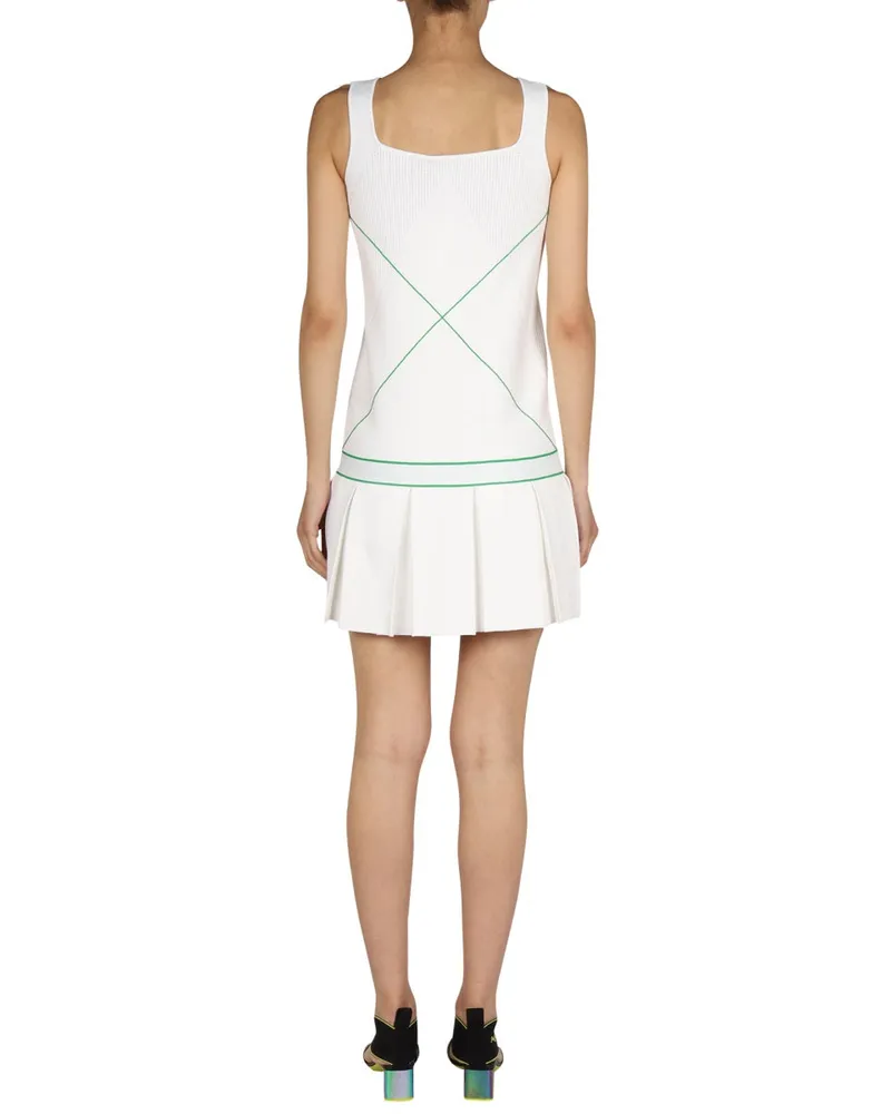 Bottega Veneta Logo-Embroidered Dress — White White
