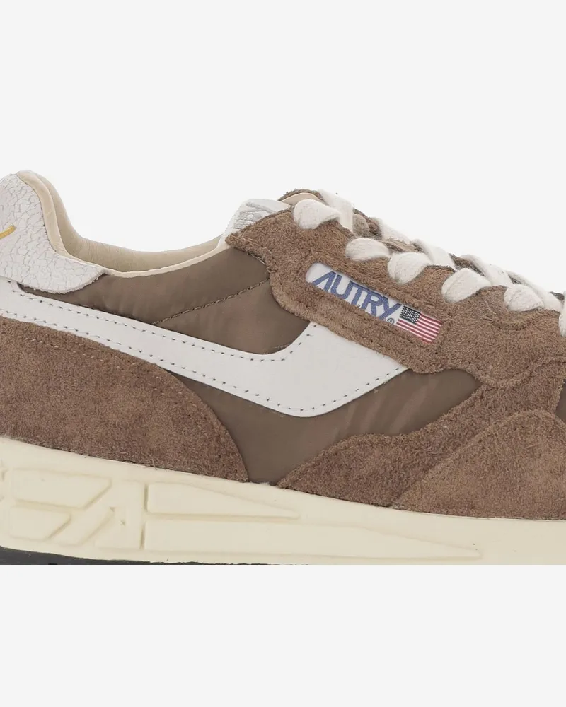 AUTRY Women's Sneakers Reelwind Brown Leather Trainers Brown