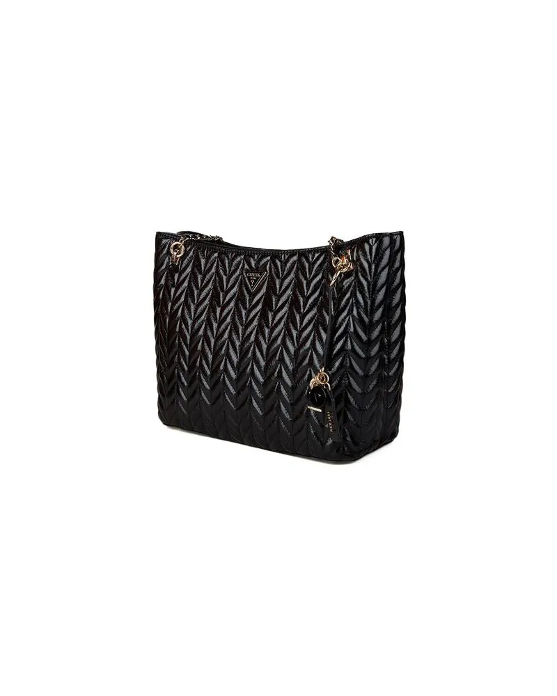 Guess Women's Tote Black Polyurethane Tote-bags Black
