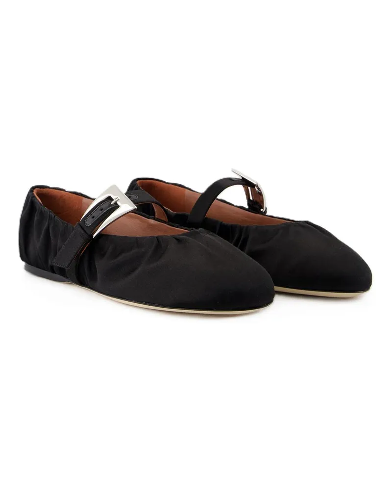 Paris Texas Sveva Ballerina Flat — Black Black