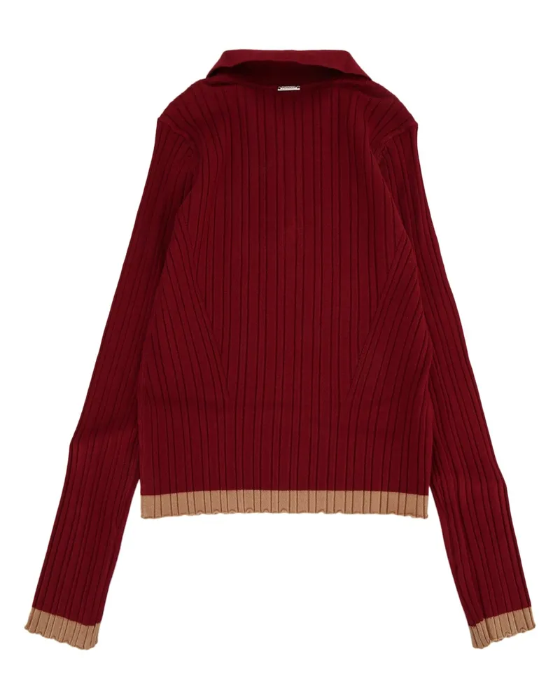 Twin-Set Polo Sweater — Red Red