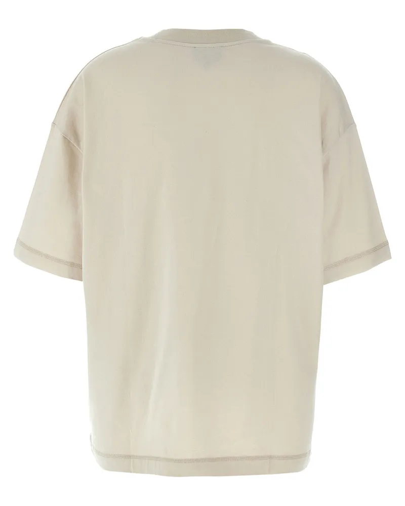 A.P.C. Logo-Embossed Organic Cotton T-shirt — Beige Beige