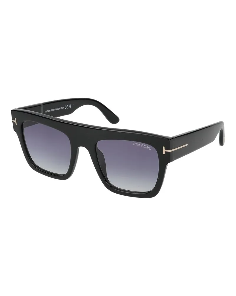 Tom Ford Unisex Ft0847 Square Injected Frame Sunglasses Black Black
