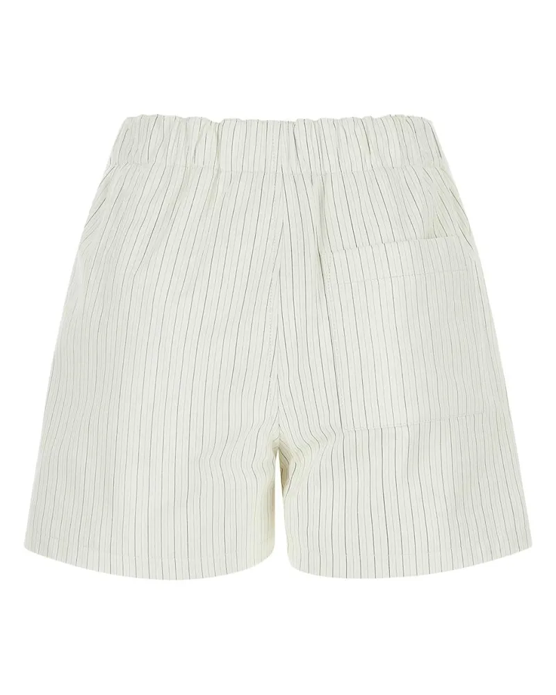 Bottega Veneta Women Printed Leather Shorts Whitegrey White