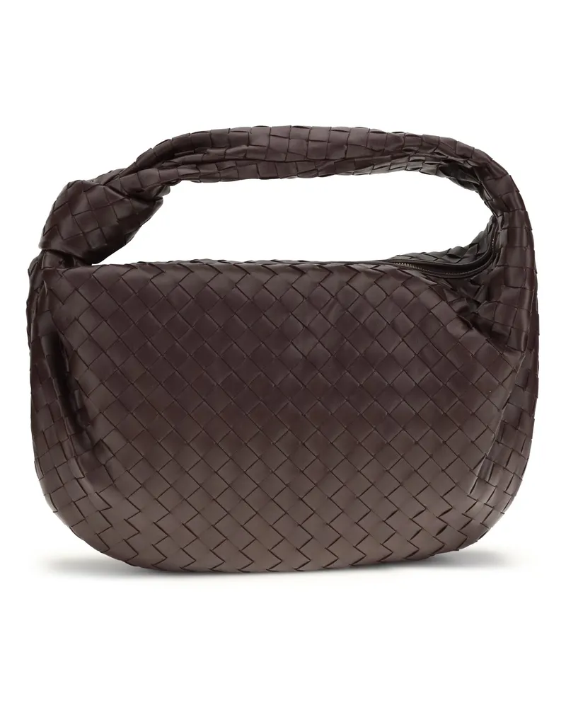 Bottega Veneta Women's Shoulder Bag Jodie Dark Barolo-Gold Lambskin Barolo/gold Brown