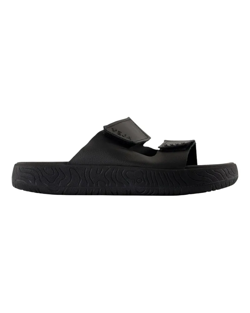VEJA Unisex Etna Sandals Black Calfskin Black