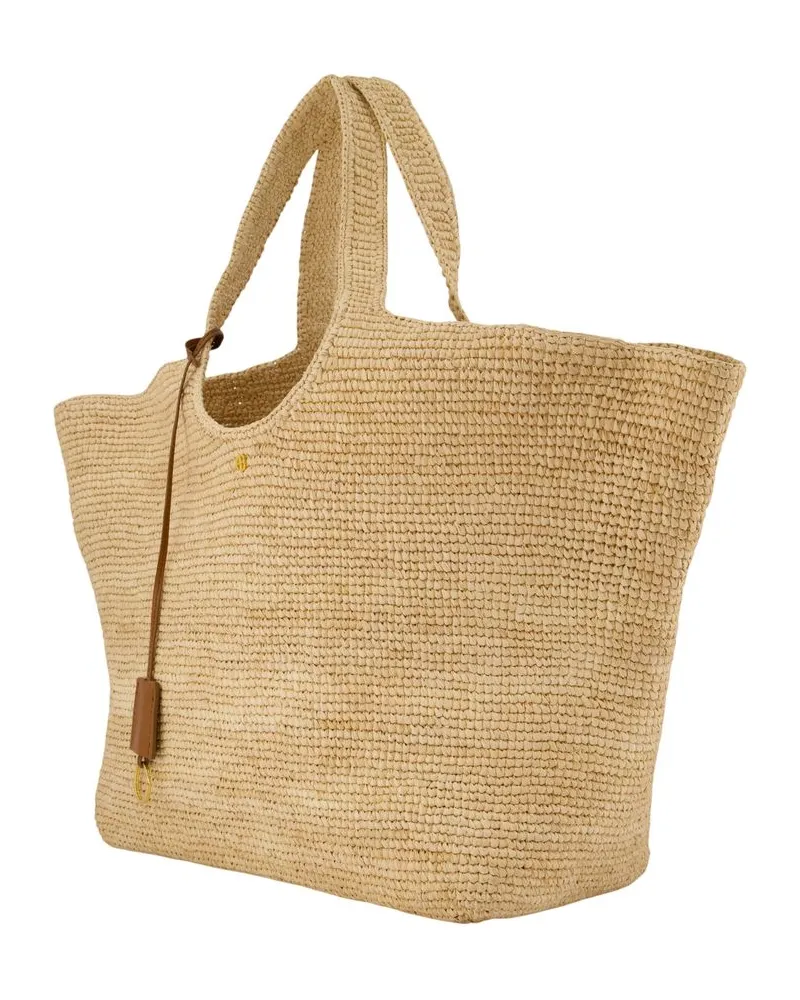 Anine Bing Women's Lili Shoulder Bag -  Raffia Beige Shoulder-Hobo-Bags Beige