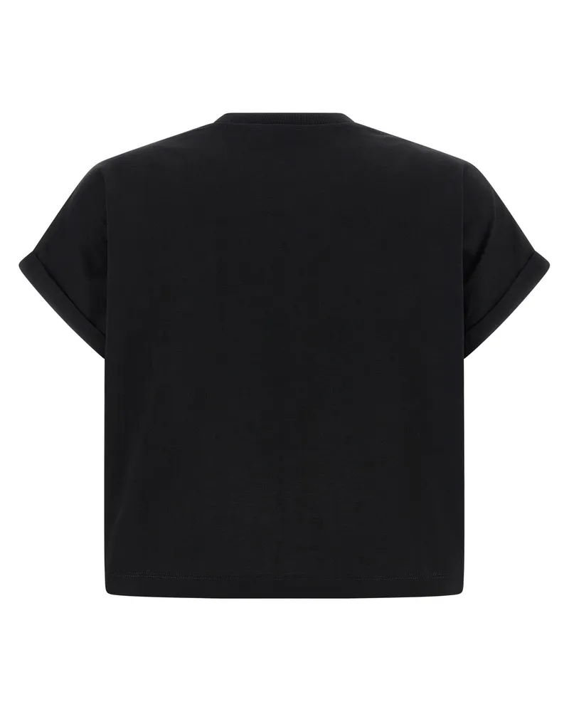 Balmain Women's Black Cotton T-Shirt Black