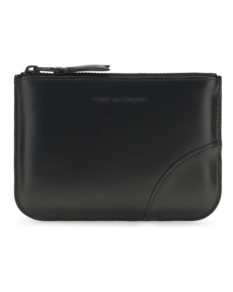 Comme des Garçons Men's Leather Zip Wallet Black Calf Umbrellas Black