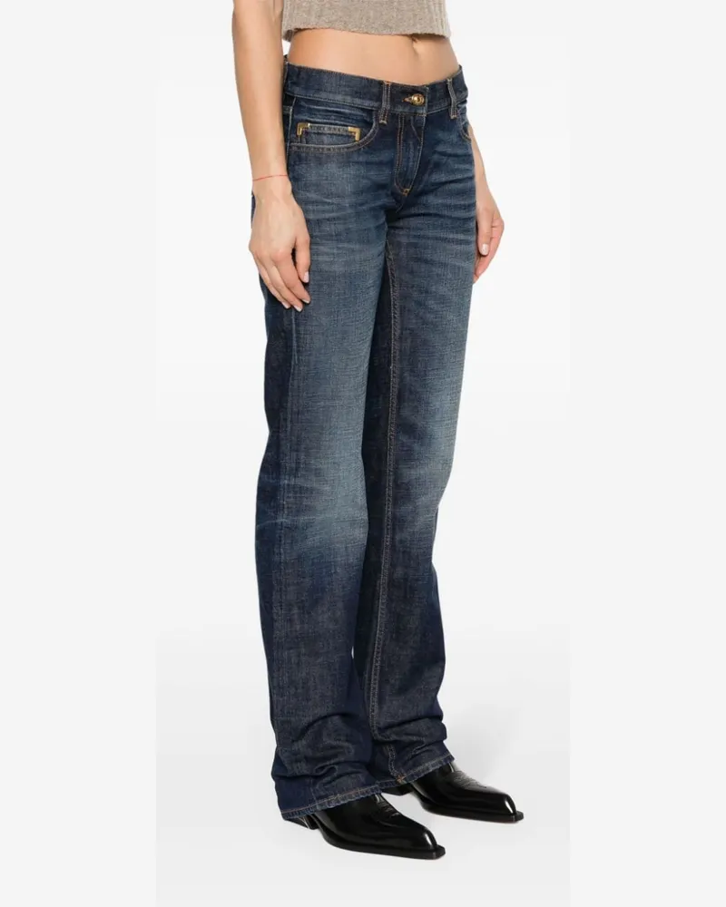Palm Angels Straight-Leg Denim Jeans — Blue Blue
