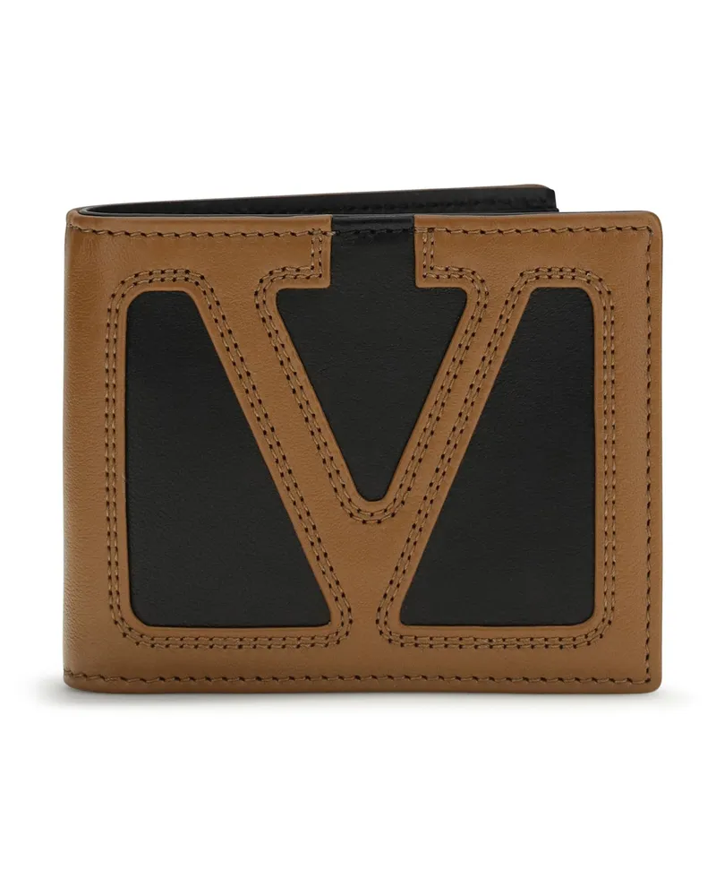 Valentino Garavani Men's Wallet Viva Superstar Nappa Leather Black-Spice Lamb Umbrellas Black/spice Black