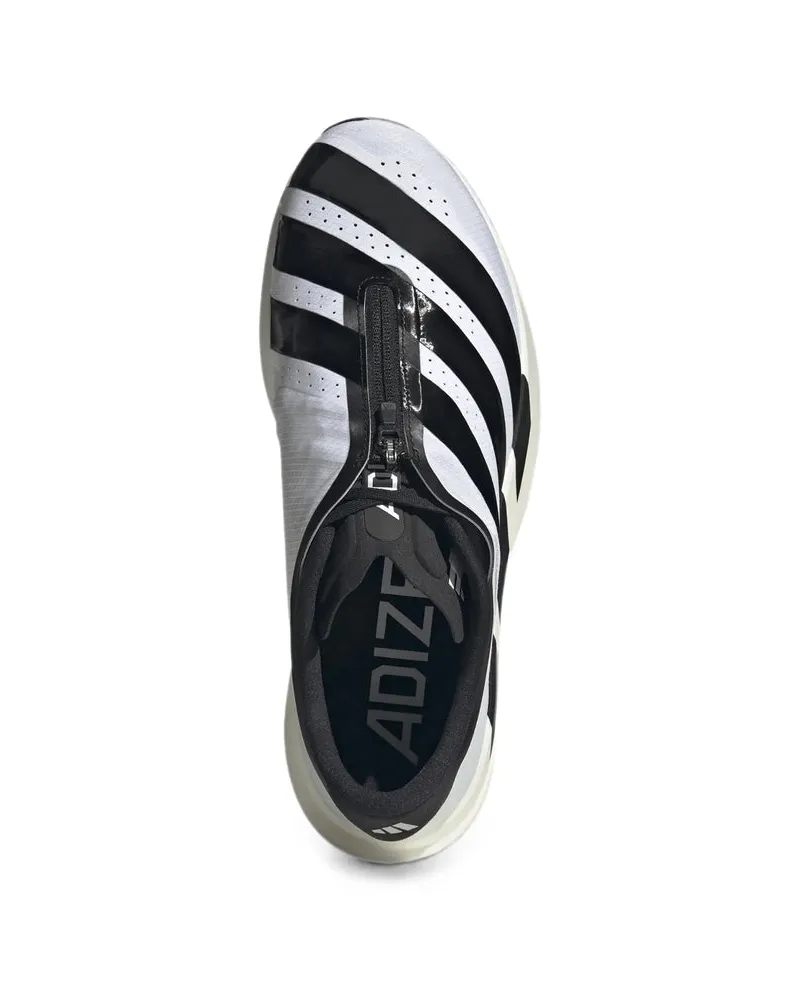 adidas Mesh Panel Zip Fastening Sneaker — White White