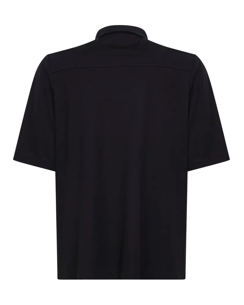 Blanca Viscose Blend Polo Shirt — Black Black
