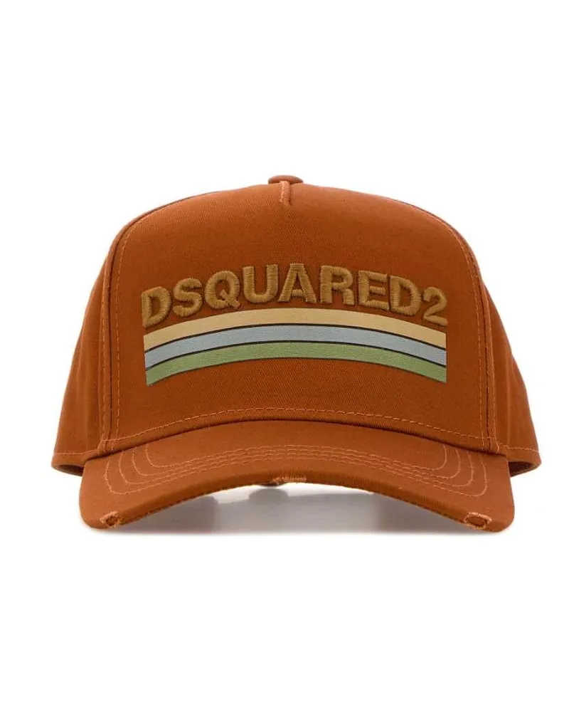 Dsquared2 Bruciato Exterior: Cotton Cappelli Hat Orange