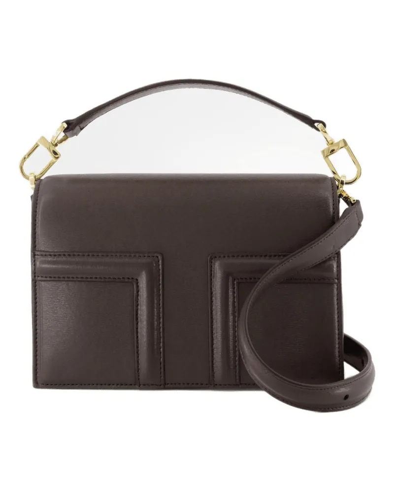 Totême Women's Mini T-Flap Bag -  Leather Brown Cowhide Handbags-Purses Brown