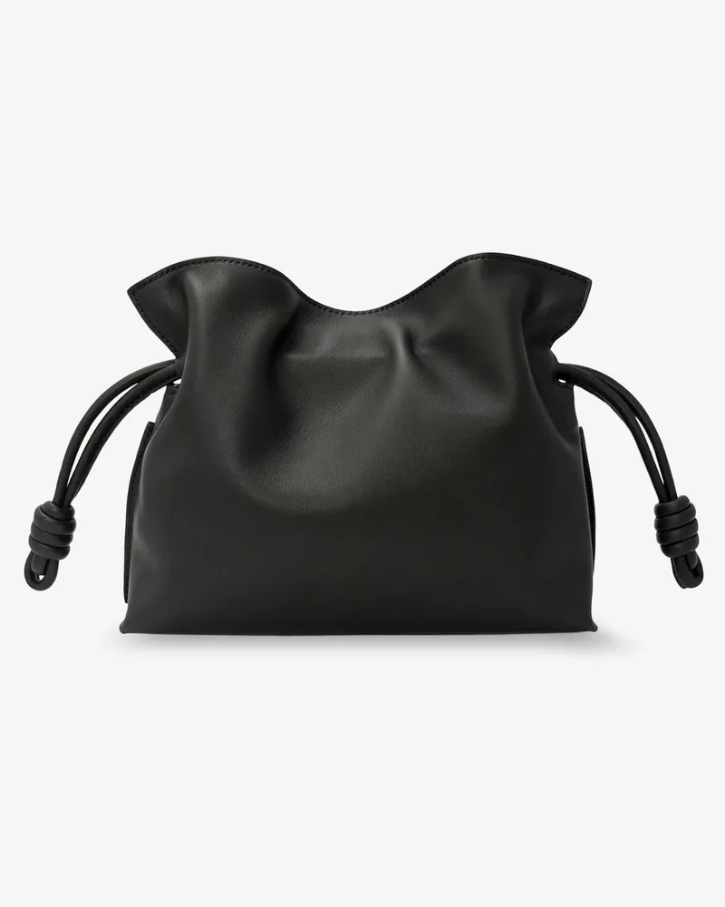 Loewe Women's Leather Clutch Bag Flamenco Black Black