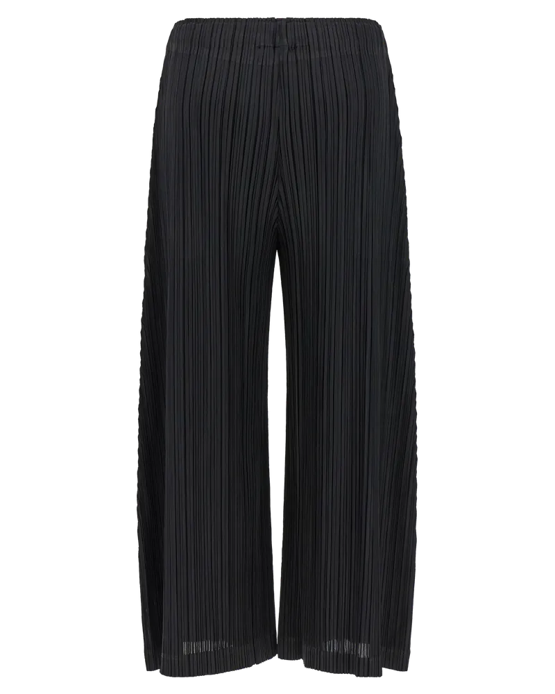 Issey Miyake Pleated Polyester Trousers — Black Black