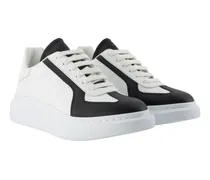 Leather Colorblock Sneaker — White