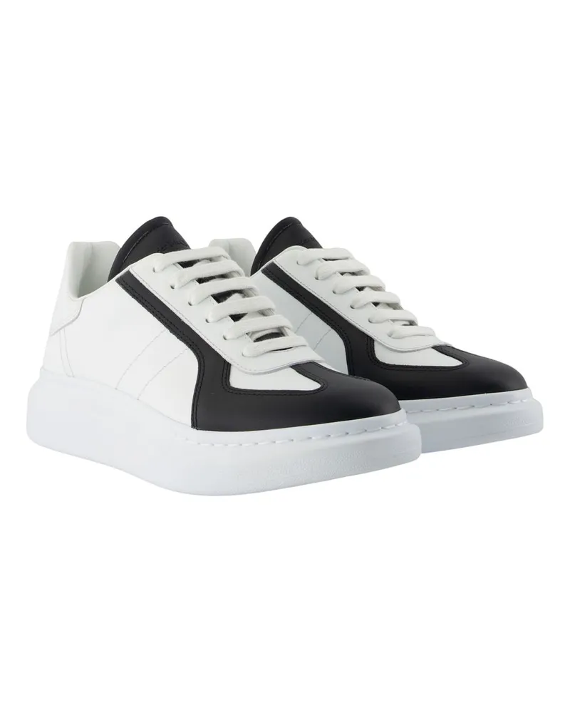 Alexander McQueen Men's Oversized Sneakers -  Leather White Calfskin Shoes White