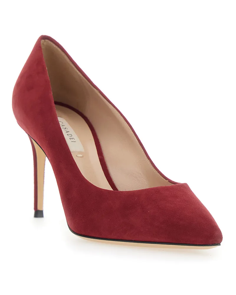 Casadei Women's Pumps Red Suede 80 Mm Heel Red
