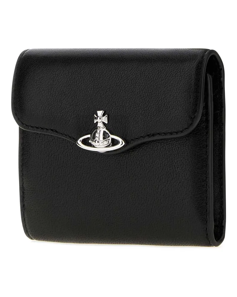 Vivienne Westwood Women's Black Leather Hunter Wallet Borse A Mano Bag Black