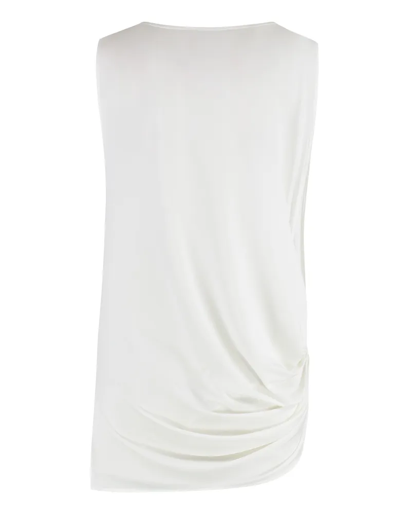 Jacquemus Square-Neck Side Cut-Out Blouse — White White
