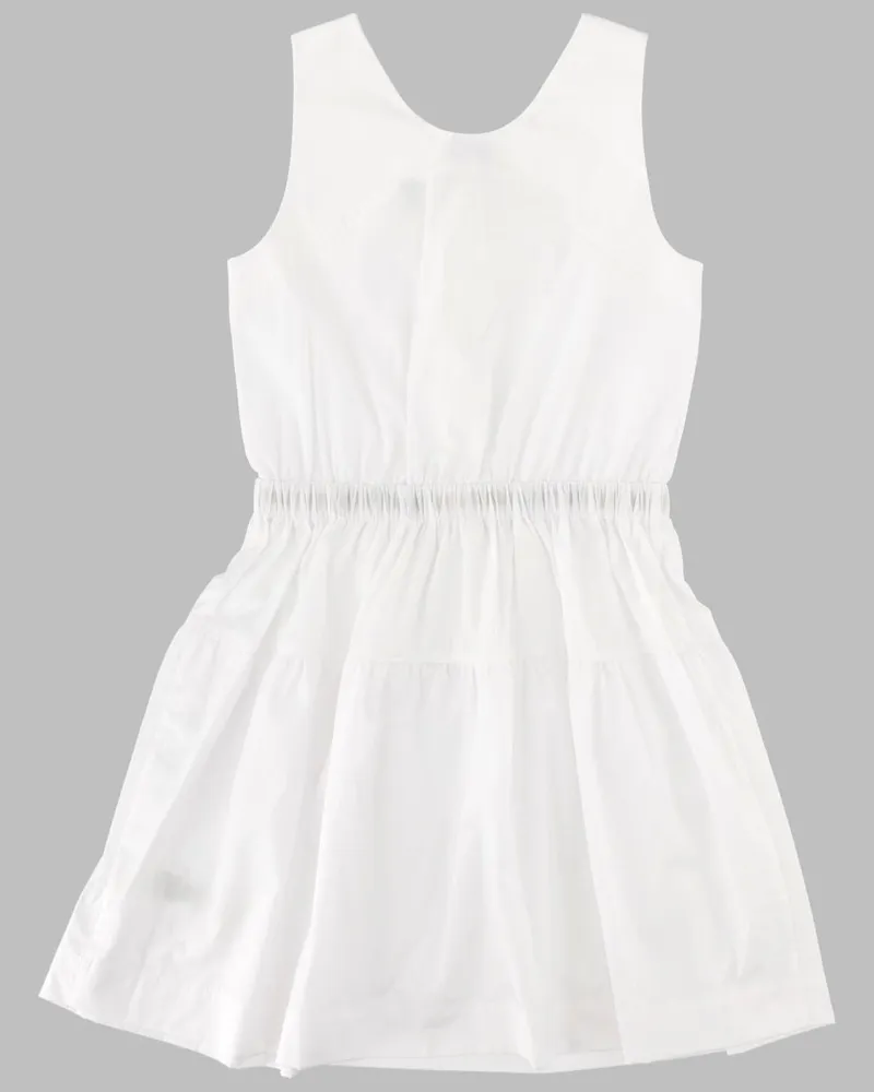 Burberry Raven Check Cotton Dress — White White