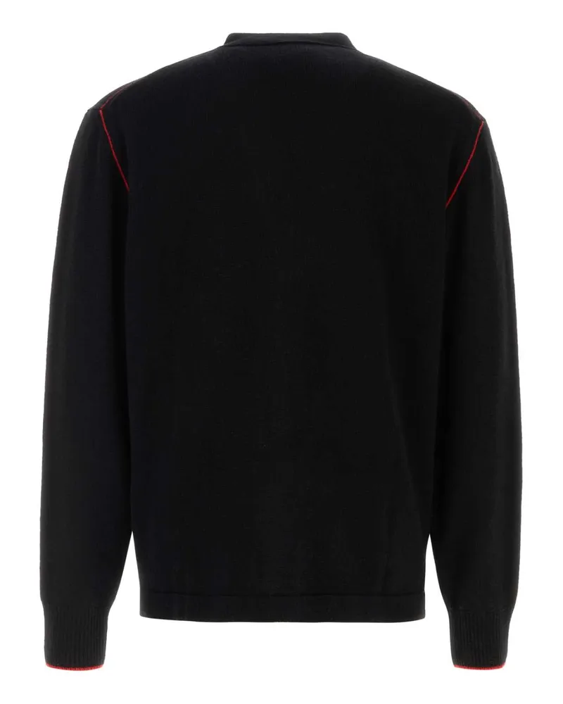 Vivienne Westwood Men's Black Wool Blend Alex Cardigan Maglie Sweater Black