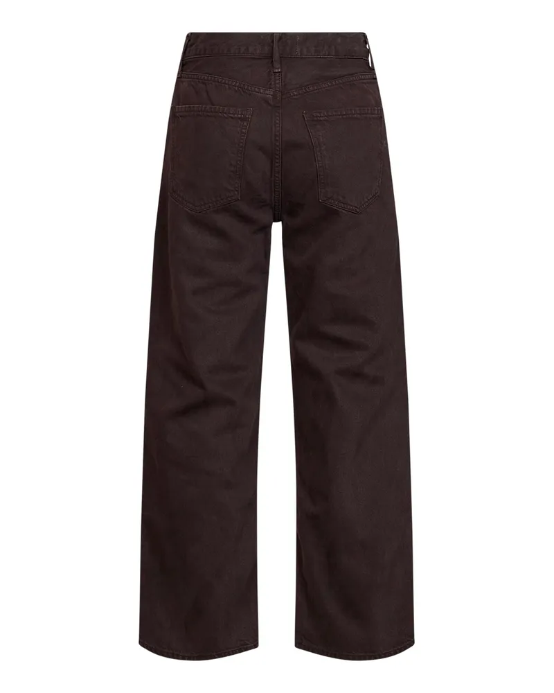 AGOLDE Women's Wide Leg Jeans Ren Brown Lyocell Brown