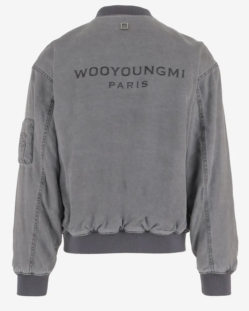 Wooyoungmi Men's Reversible Cupro And Nylon Jacket Grey Polyester-Cupro Polyester/cupro Gray