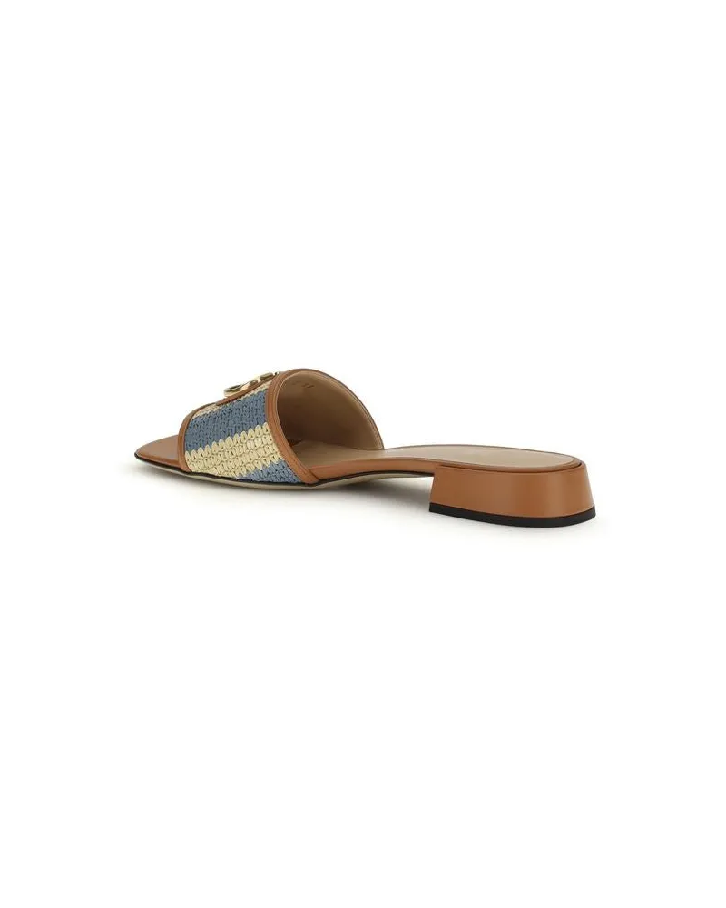 Valentino Garavani Women's Multicolor Viscose Flat Sandals Multicolor
