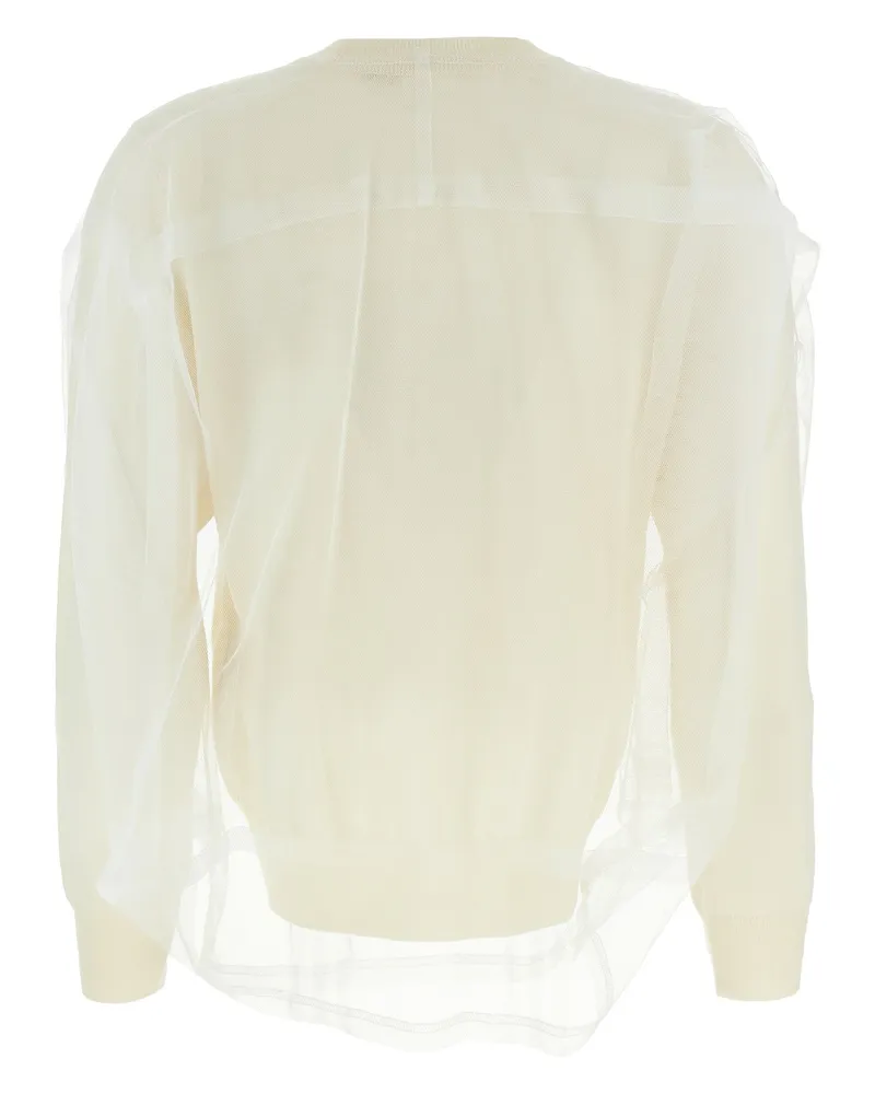 Comme des Garçons Women's White Wool Cardigan Clothing White