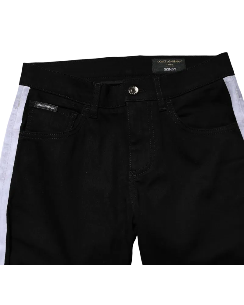 Dolce & Gabbana Cotton Stretch Skinny Denim Jeans — Black Black