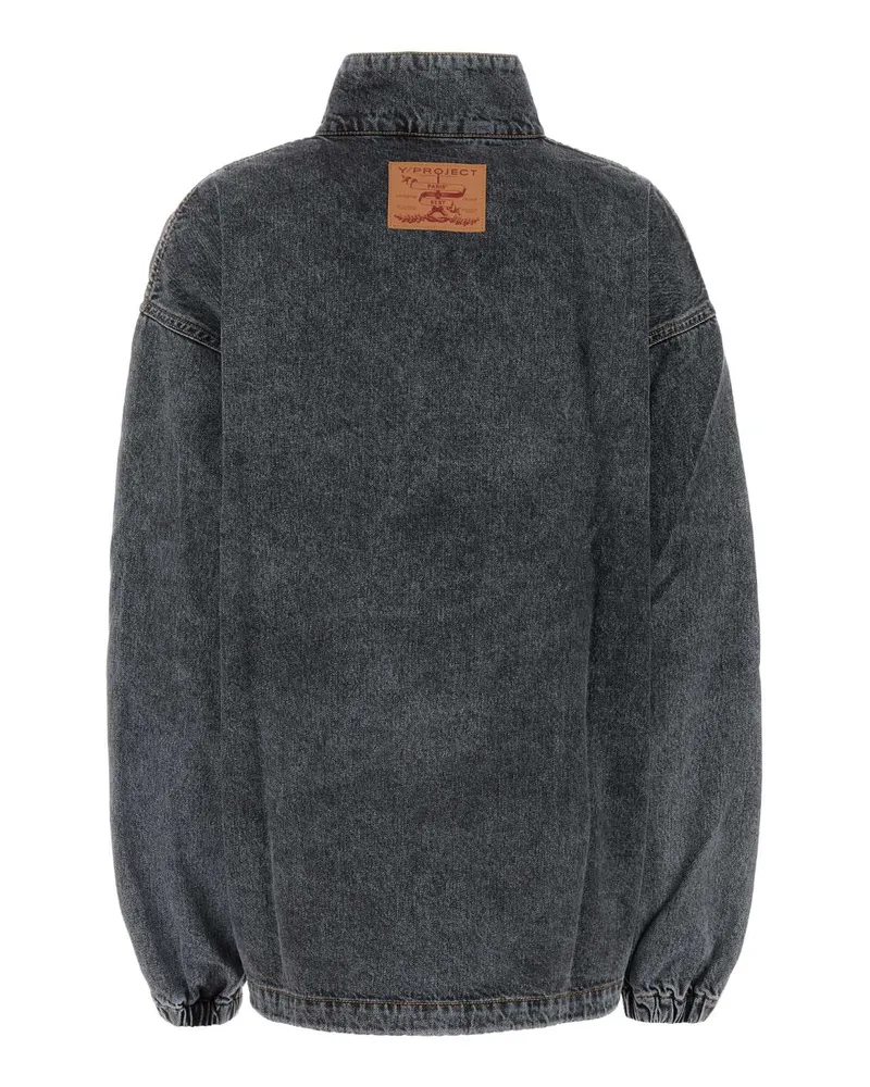 Y/PROJECT Women's Black Denim Jacket Evergreenvintageblack Exterior: Organic Cotton Giubbini Black