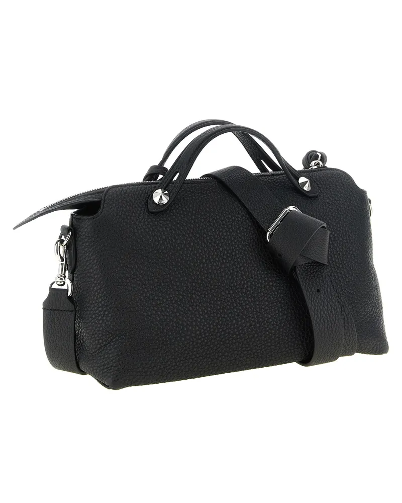 Fendi Calfskin Leather Shoulder Bag — Black Black