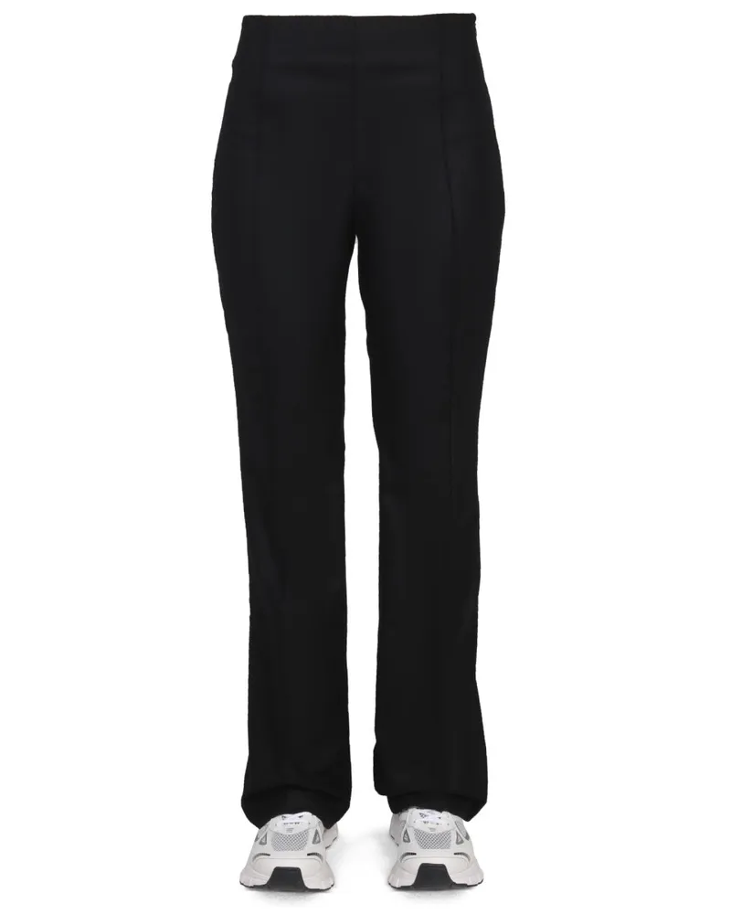 ROTATE Birger Christensen High-Waist Wool Twill Trousers — Black Black