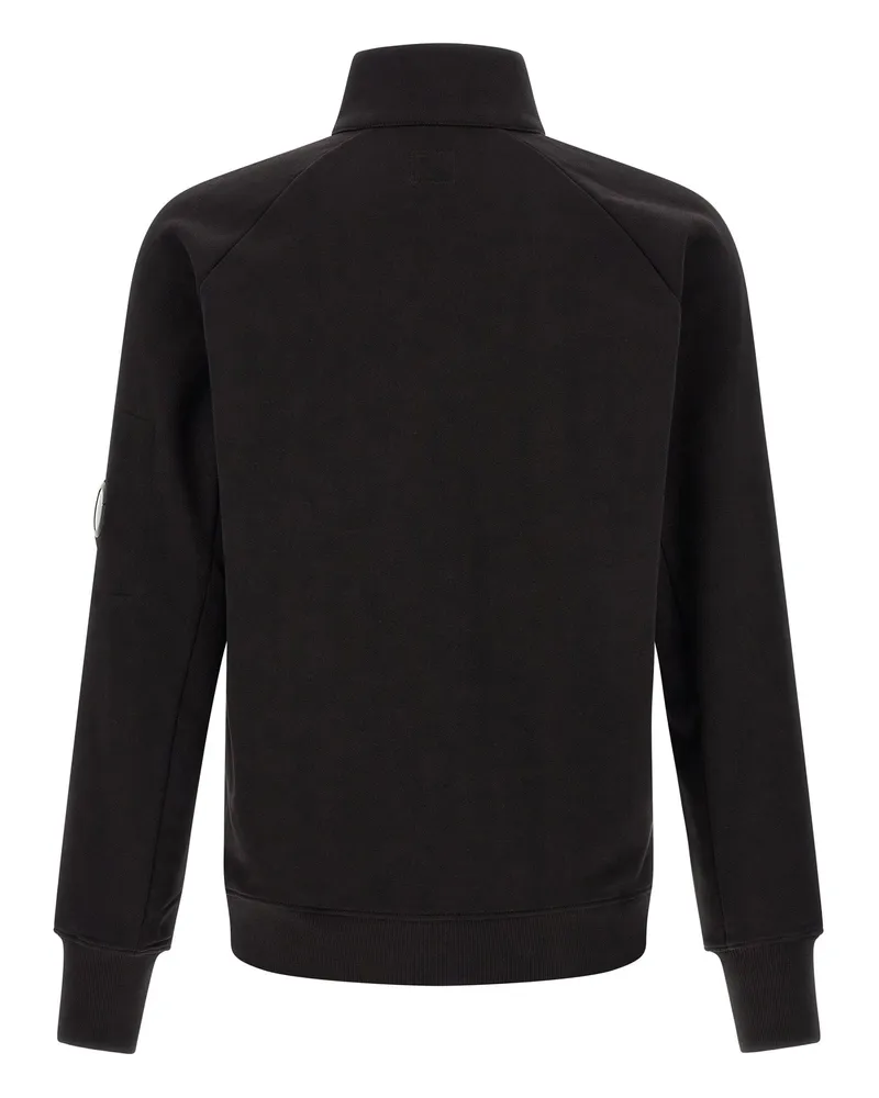 C.P. Company Diagonal Raised Fleece Sweatshirt — Black Black
