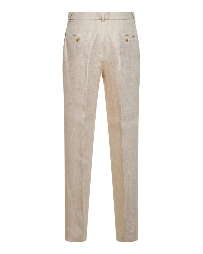Max Mara Women's Trousers Wkdmalizia Ecru Linen Beige Beige