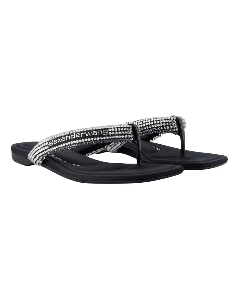 Alexander Wang Women's Jenna Sandals -  Synthetic Black Shoes Flat-Shoes Black