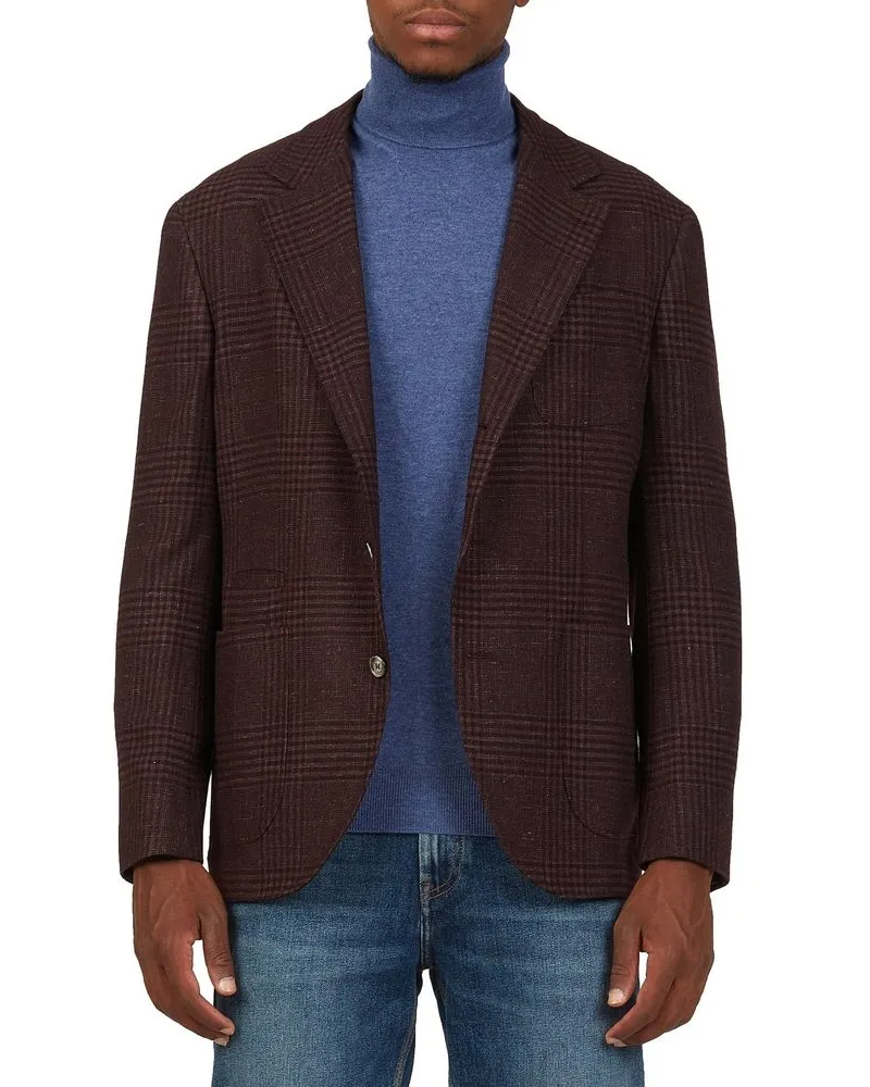 Brunello Cucinelli Men's Multicolor Wool Coat Clothing Brown