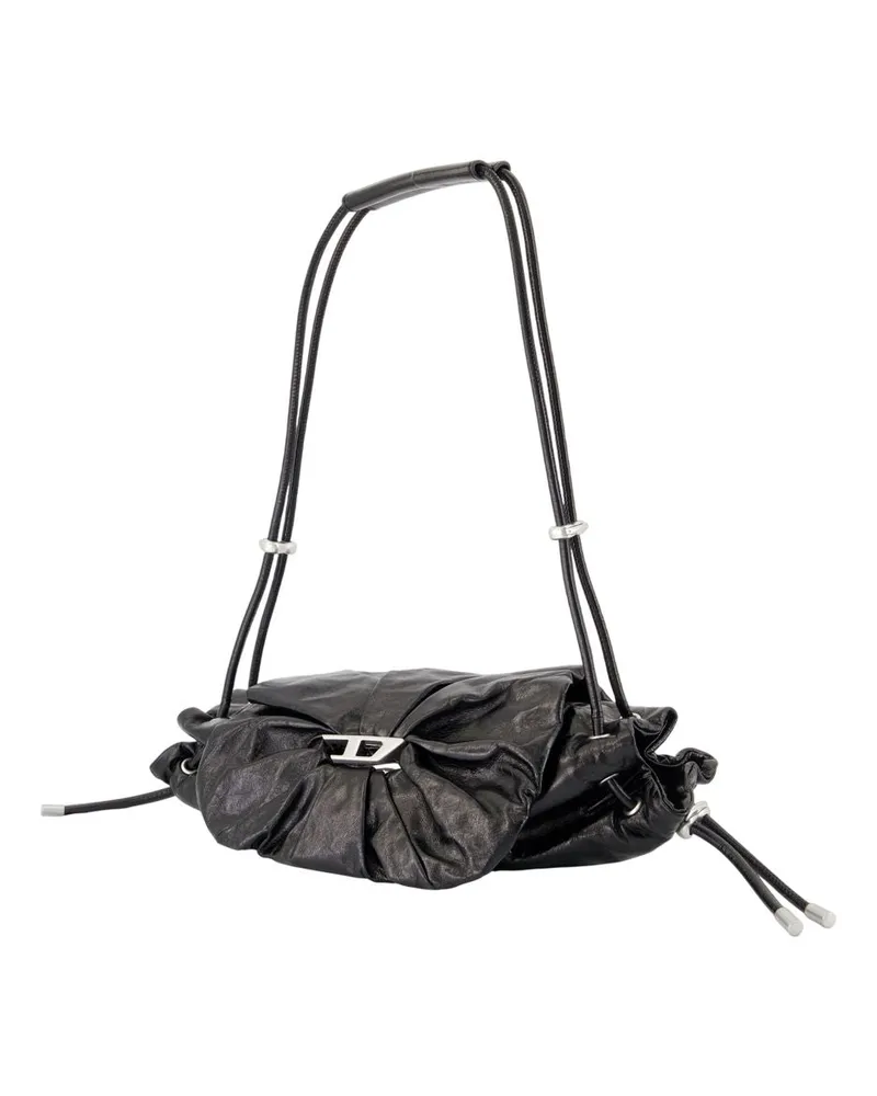 Diesel Women's Scrunch-D Small Shoulder Bag -  Leather Black Cowhide Shoulder-Hobo-Bags Black