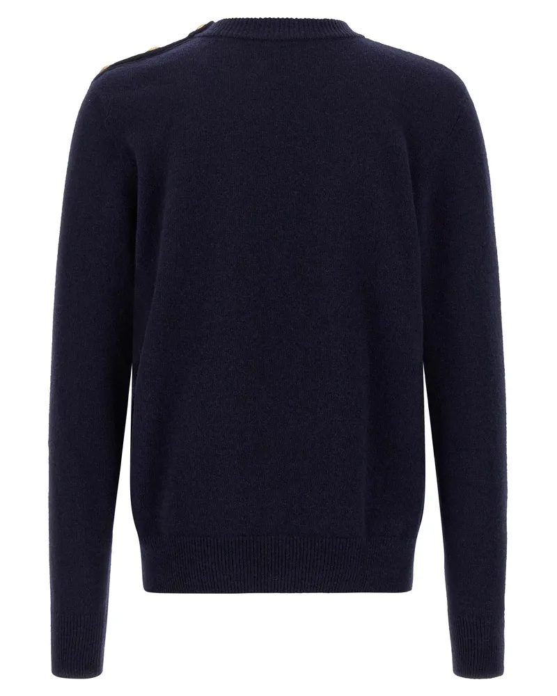 Balmain Men's Blue Cashmere Cardigan Clothing Navy
