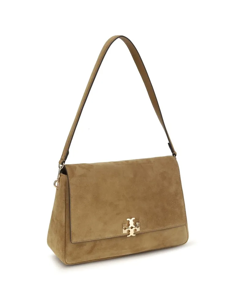 Tory Burch Women's Beige Calf Leather Bos Taurus Shoulder Bag Beige