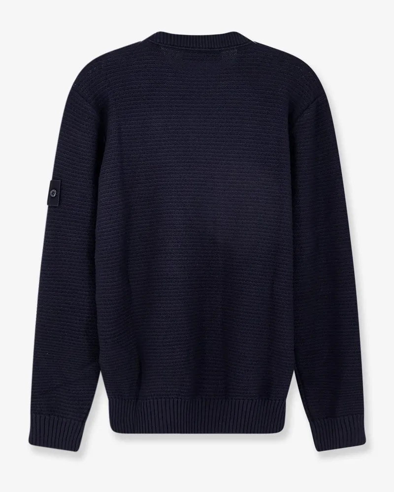 Stone Island Men's Wool And Cashmere Blend Sweater Blue Cotton 