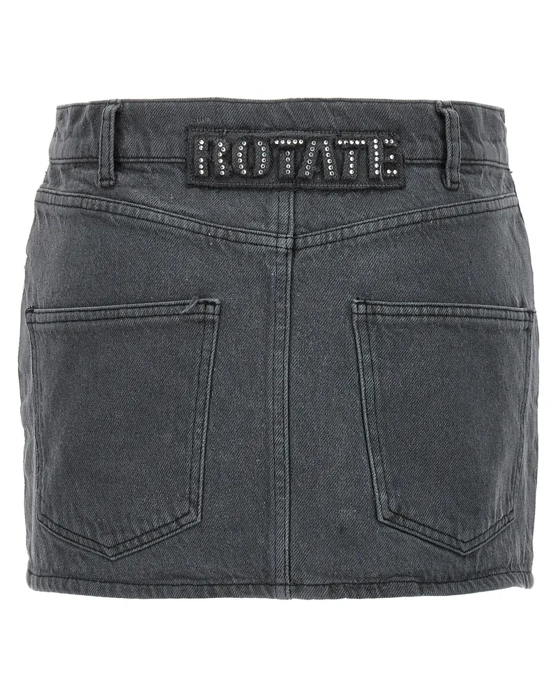 ROTATE Birger Christensen Nela Skirt — charcoal Charcoal